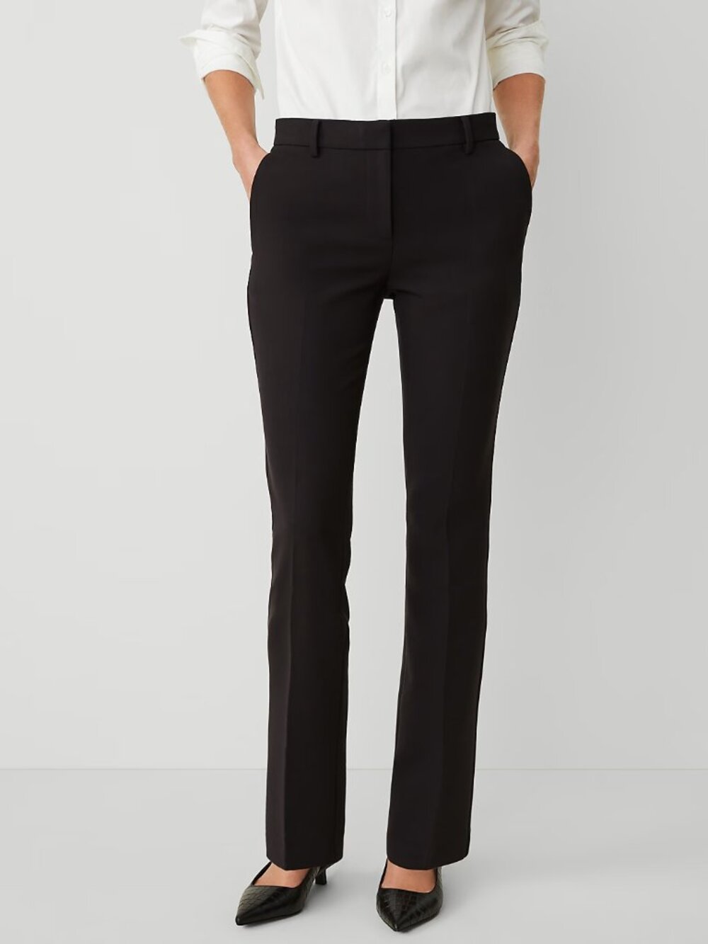 Ann Taylor Sophia Pant Black Size 14 Curvy Fit NWT